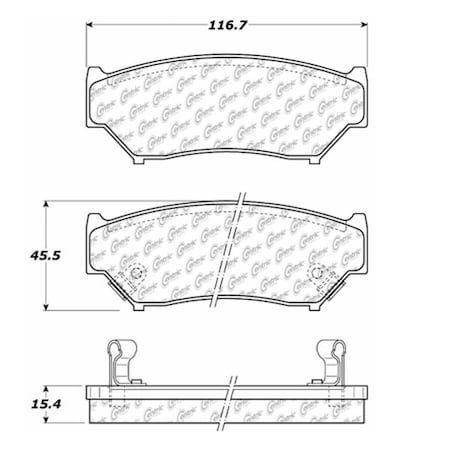 Centric Parts Posi-Quiet Ceramic Pad, 105.05560 105.05560